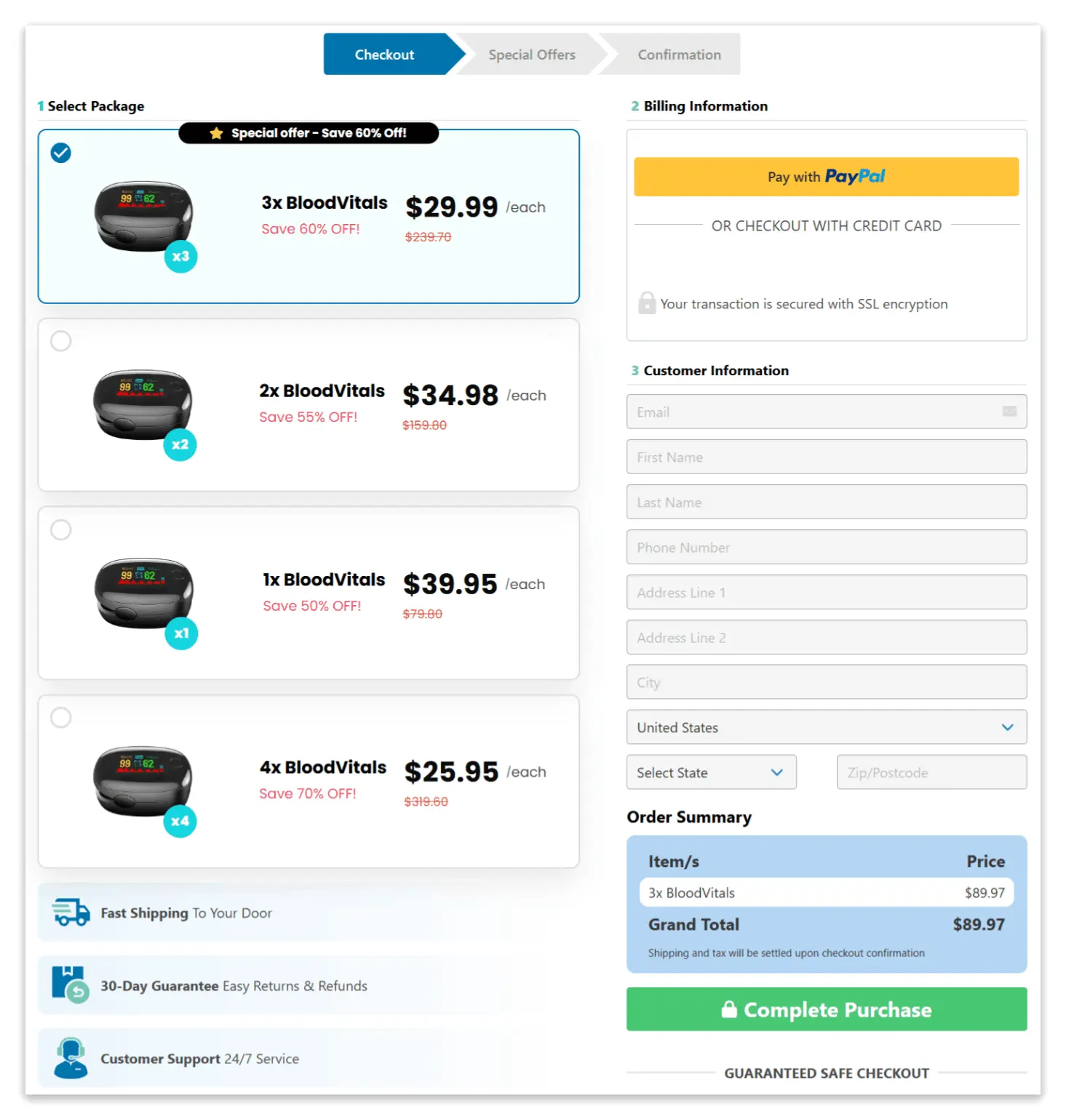 Hilipert Heated Vest secure checkout page